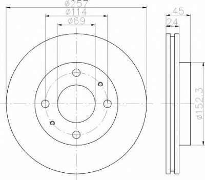 HELLA PAGID 8dd355110931 -  Тормозной диск